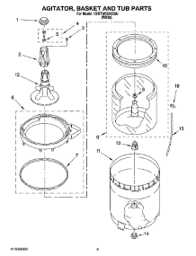 03 - Agitator, Basket And Tub Parts parts for Whirlpool Washer 1DWTW5205SQ0 from AppliancePartsPros.com