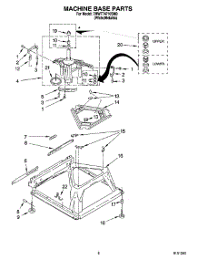 05 - Machine Base Parts parts for Whirlpool Washer 7MWT74710SM0 from AppliancePartsPros.com