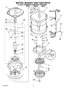 03 - Motor, Basket And Tub Parts parts for Whirlpool Washer WTW6300SG0 from AppliancePartsPros.com