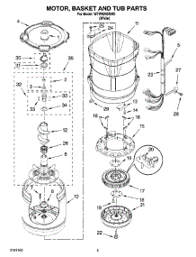 03 - Motor, Basket And Tub Parts parts for Whirlpool Washer WTW6200SW0 from AppliancePartsPros.com