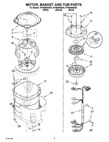 03 - Motor, Basket And Tub Parts parts for Whirlpool Washer WTW6600SW0 from AppliancePartsPros.com
