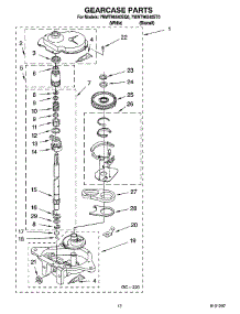 08 - Gearcase Parts, Optional Parts (Not Included) parts for Whirlpool Washer 7MWT96540ST0 from AppliancePartsPros.com