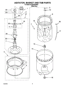 03 - Agitator, Basket And Tub Parts parts for Whirlpool Washer 6ALBR6245MW3 from AppliancePartsPros.com