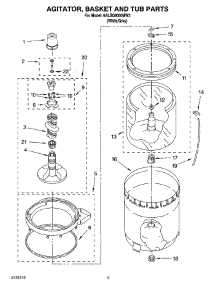 03 - Agitator, Basket And Tub Parts parts for Whirlpool Washer 6ALSQ8000MW3 from AppliancePartsPros.com