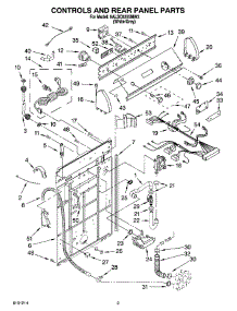 02 - Controls And Rear Panel Parts parts for Whirlpool Washer 6ALSC8255MW3 from AppliancePartsPros.com
