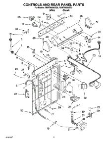 02 - Controls And Rear Panel Parts parts for Whirlpool Washer 7MWT96540SQ0 from AppliancePartsPros.com