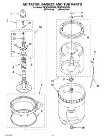 03 - Agitator, Basket And Tub Parts parts for Whirlpool Washer 7MWT96760SW0 from AppliancePartsPros.com