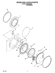02 - Door And Latch Parts parts for Whirlpool Washer WFW8500SR0 from AppliancePartsPros.com