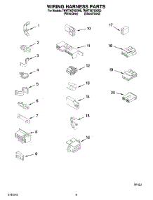 06 - Wiring Harness Parts parts for Whirlpool Washer 7MWT96760SW0 from AppliancePartsPros.com
