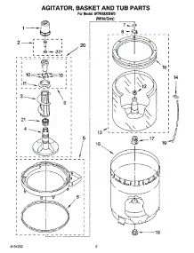 03 - Agitator, Basket And Tub Parts parts for Whirlpool Washer WTW5820SW0 from AppliancePartsPros.com