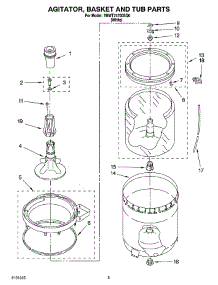 03 - Agitator, Basket And Tub Parts parts for Whirlpool Washer 7MWT74700SQ0 from AppliancePartsPros.com