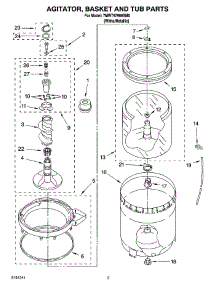 03 - Agitator, Basket And Tub Parts parts for Whirlpool Washer 7MWT97900SM0 from AppliancePartsPros.com