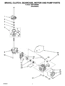 04 - Brake, Clutch, Gearcase, Motor And Pump Parts parts for Whirlpool Washer 7MWT97900SM0 from AppliancePartsPros.com