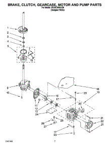 04 - Brake, Clutch, Gearcase, Motor And Pump Parts parts for Whirlpool Washer 3XGSC9455JQ6 from AppliancePartsPros.com