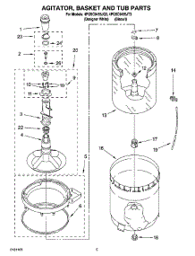 03 - Agitator, Basket And Tub Parts parts for Whirlpool Washer 4PGSC9455JQ3 from AppliancePartsPros.com