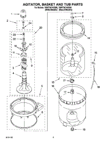 03 - Agitator, Basket And Tub Parts parts for Whirlpool Washer 7MWT96740SM0 from AppliancePartsPros.com