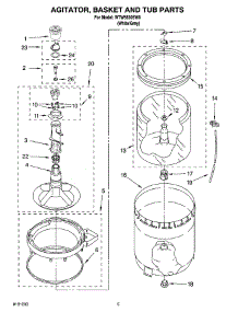 03 - Agitator, Basket And Tub Parts parts for Whirlpool Washer WTW5830SW0 from AppliancePartsPros.com