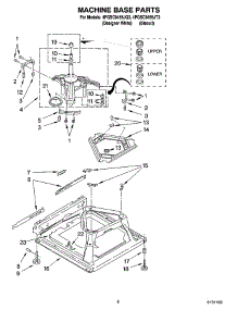 05 - Machine Base Parts parts for Whirlpool Washer 4PGSC9455JT3 from AppliancePartsPros.com