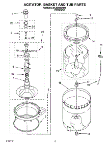 03 - Agitator, Basket And Tub Parts parts for Whirlpool Washer 3RLSQ8033RW0 from AppliancePartsPros.com