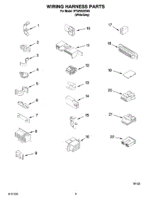 06 - Wiring Harness Parts parts for Whirlpool Washer WTW5830SW0 from AppliancePartsPros.com