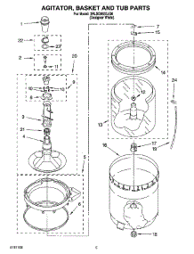 03 - Agitator, Basket And Tub Parts parts for Whirlpool Washer 3RLSQ8533JQ6 from AppliancePartsPros.com