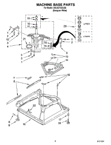 05 - Machine Base Parts parts for Whirlpool Washer 3XLSQ7533JQ5 from AppliancePartsPros.com