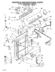 02 - Controls And Rear Panel Parts parts for Whirlpool Washer 4PLBR8543JQ3 from AppliancePartsPros.com