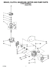 04 - Brake, Clutch, Gearcase, Motor And Pump Parts parts for Whirlpool Washer 3RLSQ8533JQ5 from AppliancePartsPros.com