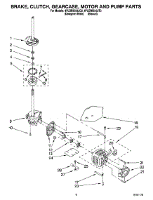05 - Brake, Clutch, Gearcase, Motor And Pump Parts parts for Whirlpool Washer 4PLBR8543JQ3 from AppliancePartsPros.com