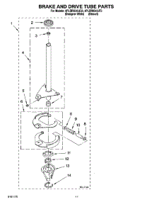 07 - Brake And Drive Tube Parts parts for Whirlpool Washer 4PLBR8543JT3 from AppliancePartsPros.com