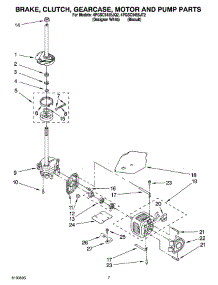 04 - Brake, Clutch, Gearcase, Motor And Pump Parts parts for Whirlpool Washer 4PGSC9455JQ2 from AppliancePartsPros.com