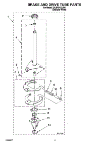 07 - Brake And Drive Tube Parts parts for Whirlpool Washer 3XLBR5432JQ4 from AppliancePartsPros.com