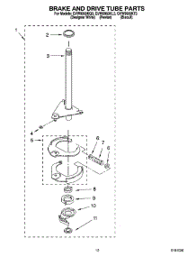 07 - Brake And Drive Tube Parts parts for Whirlpool Washer GVW9959KL3 from AppliancePartsPros.com