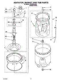 03 - Agitator, Basket And Tub Parts parts for Whirlpool Washer 3XLBR8543JQ4 from AppliancePartsPros.com