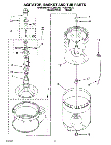 03 - Agitator, Basket And Tub Parts parts for Whirlpool Washer 4PGSC9455JT2 from AppliancePartsPros.com