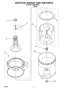 05 - Agitator, Basket And Tub Parts parts for Whirlpool Washer CAM2762RQ0 from AppliancePartsPros.com