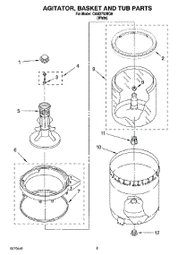 05 - Agitator, Basket And Tub Parts parts for Whirlpool Washer CAM2752RQ0 from AppliancePartsPros.com