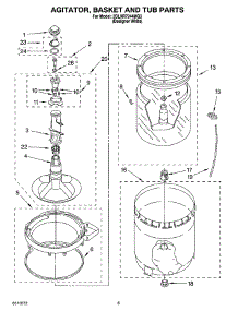 03 - Agitator, Basket And Tub Parts parts for Whirlpool Washer 2DLXR7244MQ3 from AppliancePartsPros.com