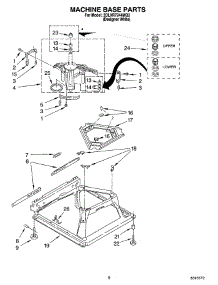05 - Machine Base Parts parts for Whirlpool Washer 2DLXR7244MQ3 from AppliancePartsPros.com