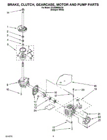 04 - Brake, Clutch, Gearcase, Motor And Pump Parts parts for Whirlpool Washer 2DLSQ8000JQ5 from AppliancePartsPros.com