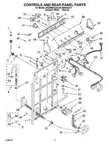 02 - Controls And Rear Panel Parts parts for Whirlpool Washer 4PLBR8543JQ2 from AppliancePartsPros.com