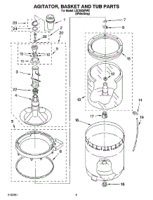 03 - Agitator, Basket And Tub Parts parts for Whirlpool Washer LSC9000PW2 from AppliancePartsPros.com