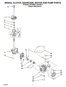 04 - Brake, Clutch, Gearcase, Motor And Pump Parts parts for Whirlpool Washer LXR7244PT4 from AppliancePartsPros.com