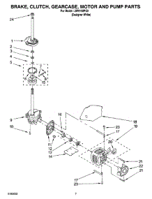 04 - Brake, Clutch, Gearcase, Motor And Pump Parts parts for Whirlpool Washer LSR5132PQ3 from AppliancePartsPros.com