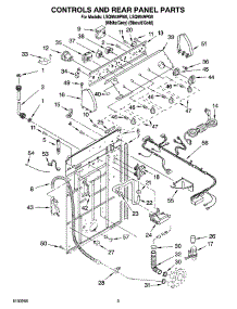 02 - Controls And Rear Panel Parts parts for Whirlpool Washer LSQ9549PW6 from AppliancePartsPros.com