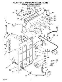 02 - Controls And Rear Panel Parts parts for Whirlpool Washer LSQ9200PT3 from AppliancePartsPros.com