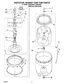 03 - Agitator, Basket And Tub Parts parts for Whirlpool Washer LSQ9549PG6 from AppliancePartsPros.com