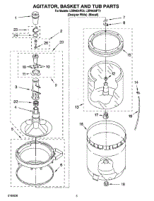 03 - Agitator, Basket And Tub Parts parts for Whirlpool Washer LSR9434PQ3 from AppliancePartsPros.com