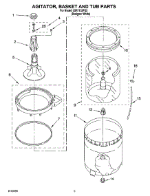 03 - Agitator, Basket And Tub Parts parts for Whirlpool Washer LSR7133PQ2 from AppliancePartsPros.com