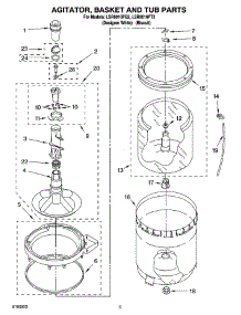 03 - Agitator, Basket And Tub Parts parts for Whirlpool Washer LSR8010PT2 from AppliancePartsPros.com